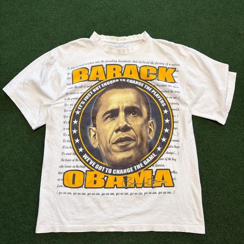 Barack Obama 2008 presidential campaign tee double sided 08 Barack Obama T Shirt